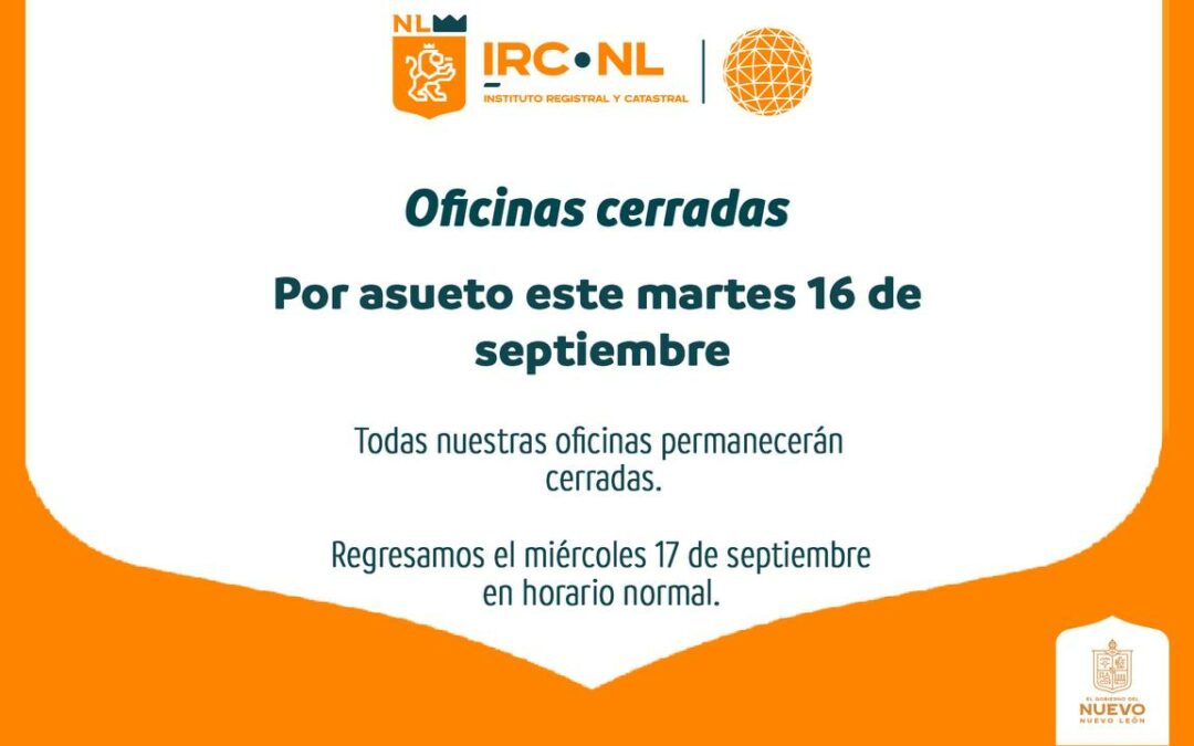 Asueto martes 16 de septiembre