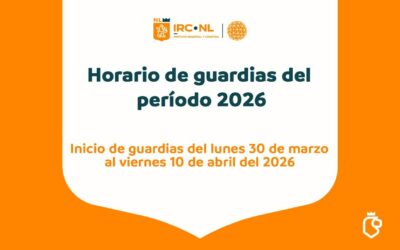 Horario de guardias del período 2026