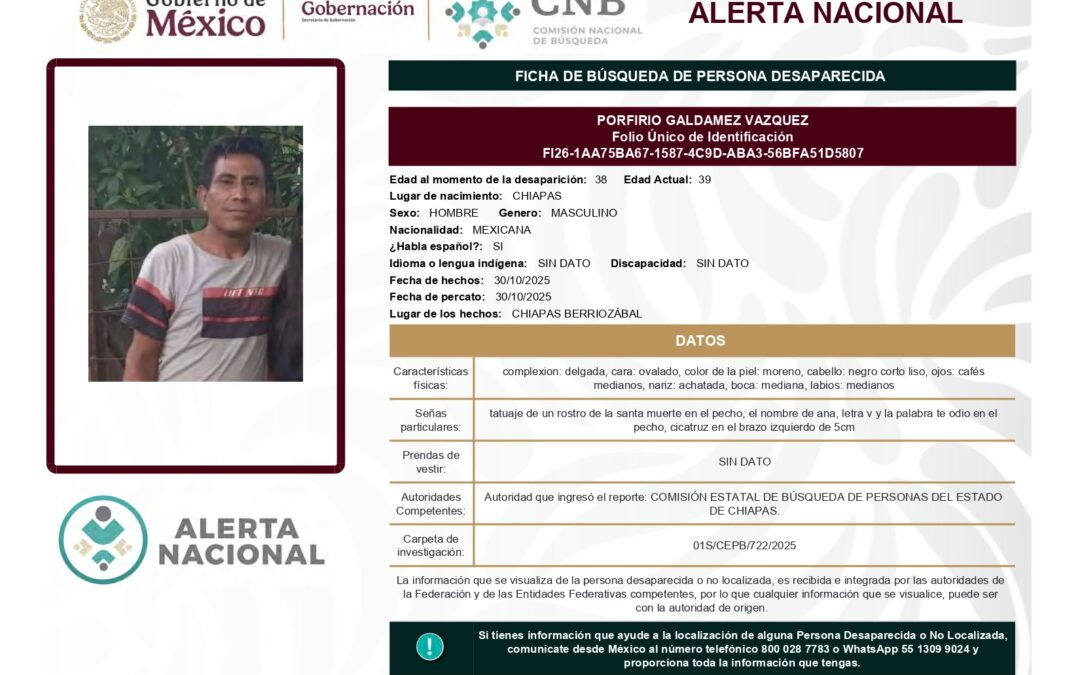 261023 PORFIRIO GALDAMEZ VAZQUEZ