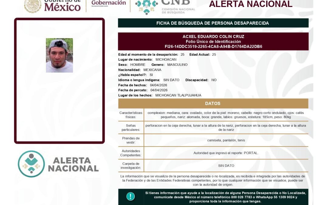 261041 ACXEL EDUARDO COLIN CRUZ