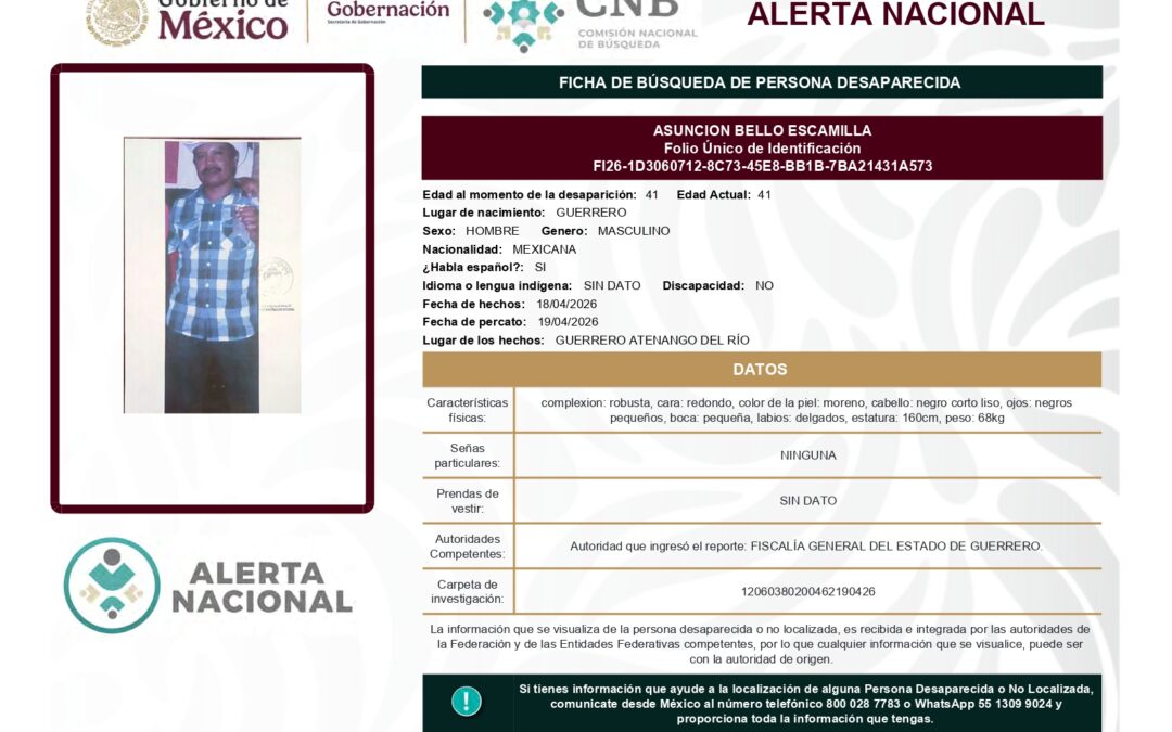 261050 ASUNCION BELLO ESCAMILLA