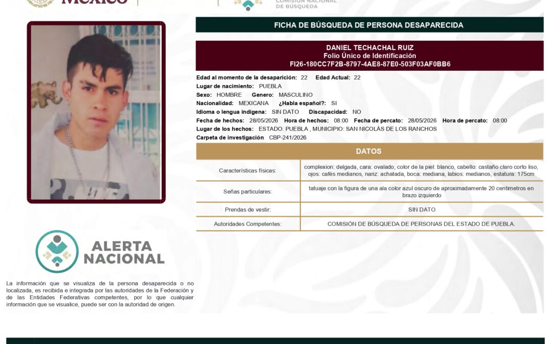 262496 DANIEL TECHACHAL RUIZ