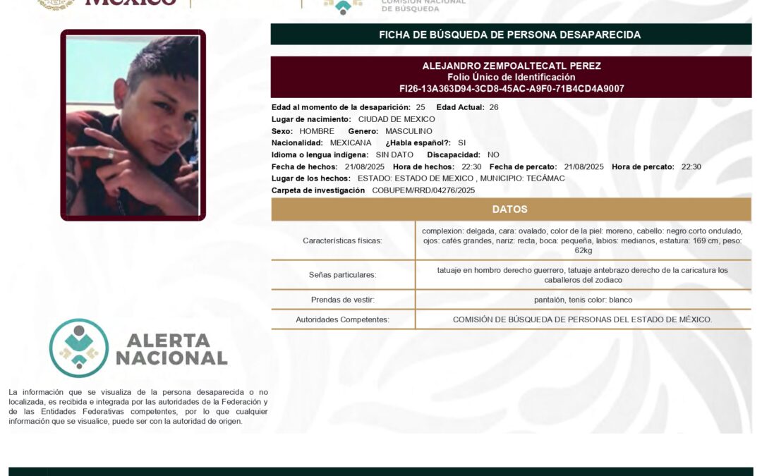 263815 ALEJANDRO ZEMPOALTECATL PEREZ