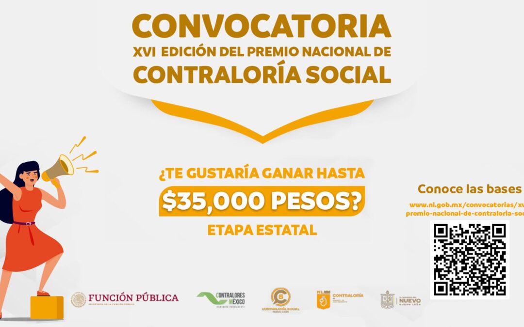 Convocatoria XVI Edición del Premio Nacional de Contraloría Social